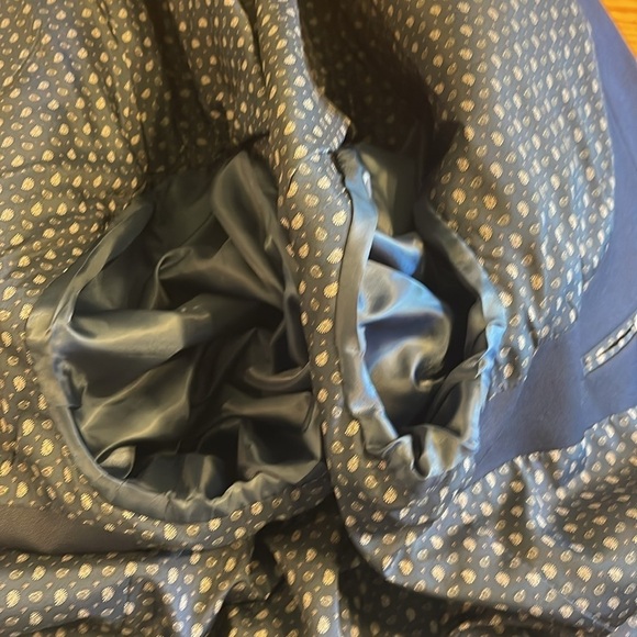 Chaps navy blue lined 50R back vent 2 button blazer - Picture 4 of 9